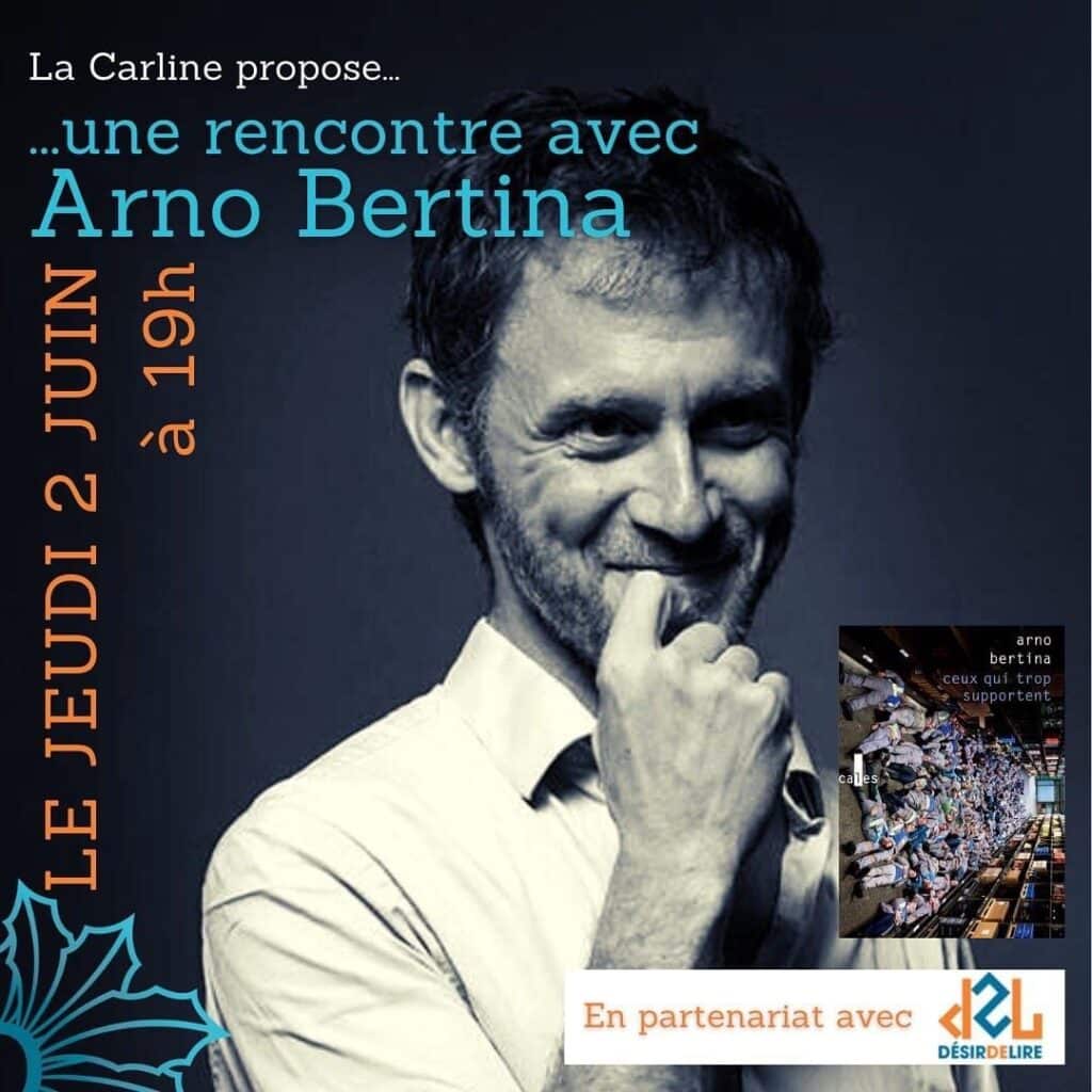 2 juin 2022 / Arno Bertina à la librairie La Carline (Forcalquier – 04)