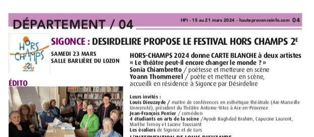 Haute-Provence Info / Hors-Champs 2024