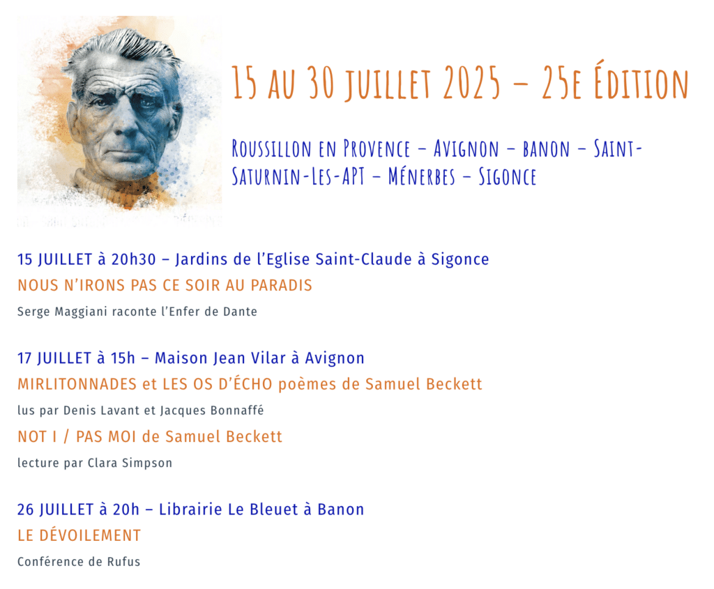 15 juillet / Sigonce / Festival Beckett