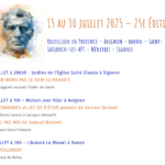 15 juillet / Sigonce / Festival Beckett
