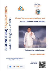 15 juillet / Sigonce / Festival Beckett